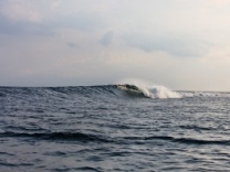Tony the resort owner has surfed every wave on offer at Eratap in all conditions.